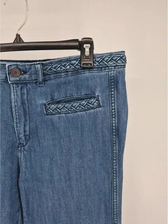GAP 1969 Original Flare Jeans Braided Waist & Pockets Women's 8 R Vintage - Picture 9 of 16